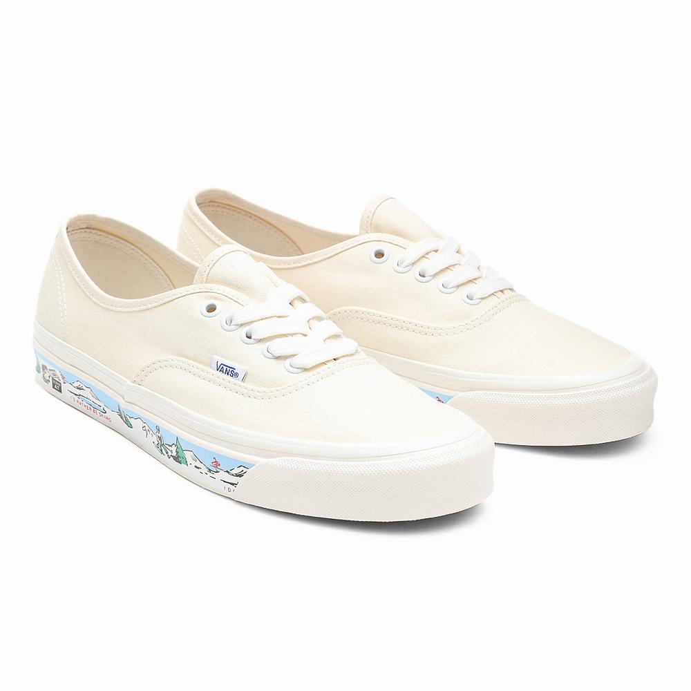 Men\'s Vans Anaheim Factory Authentic 44 DX Sneakers White | USA70382