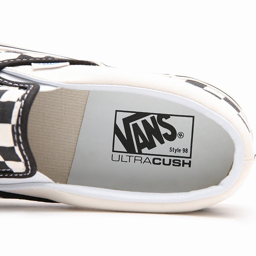 Men's Vans Anaheim Factory Classic Slip-On 98 Dx Slip On Shoes Black / White | USA01845