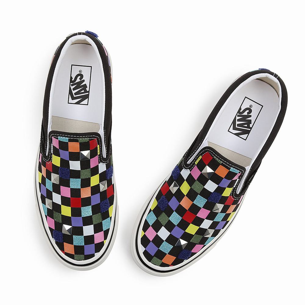 Men's Vans Anaheim Factory Classic Slip-On 98 Dx Slip On Shoes Black / Multicolor | USA14230