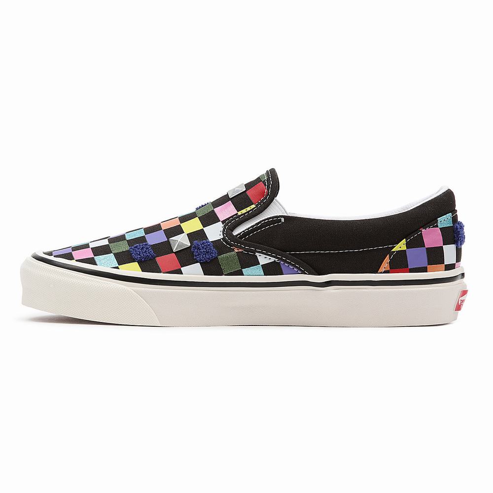 Men's Vans Anaheim Factory Classic Slip-On 98 Dx Slip On Shoes Black / Multicolor | USA14230