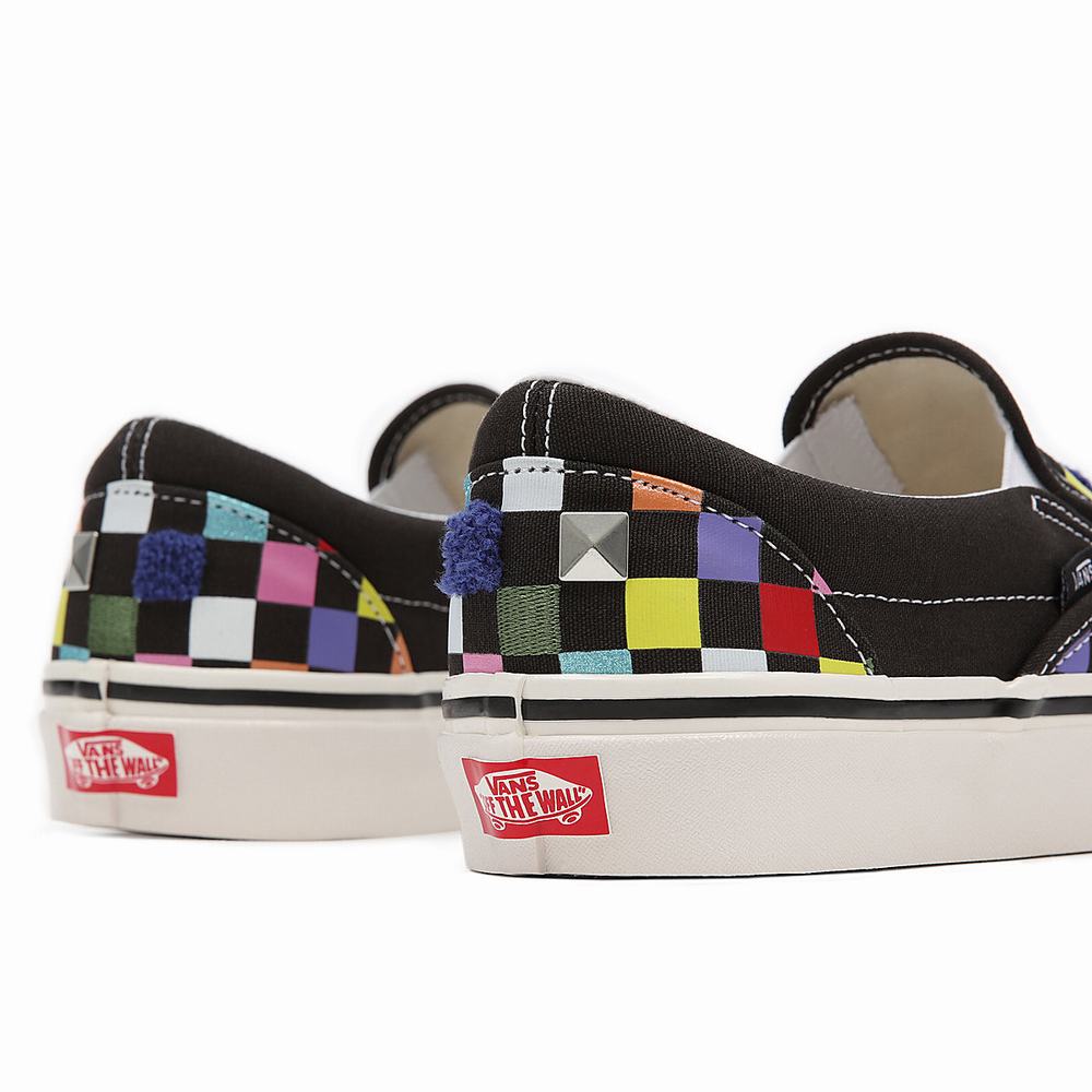 Men's Vans Anaheim Factory Classic Slip-On 98 Dx Slip On Shoes Black / Multicolor | USA14230