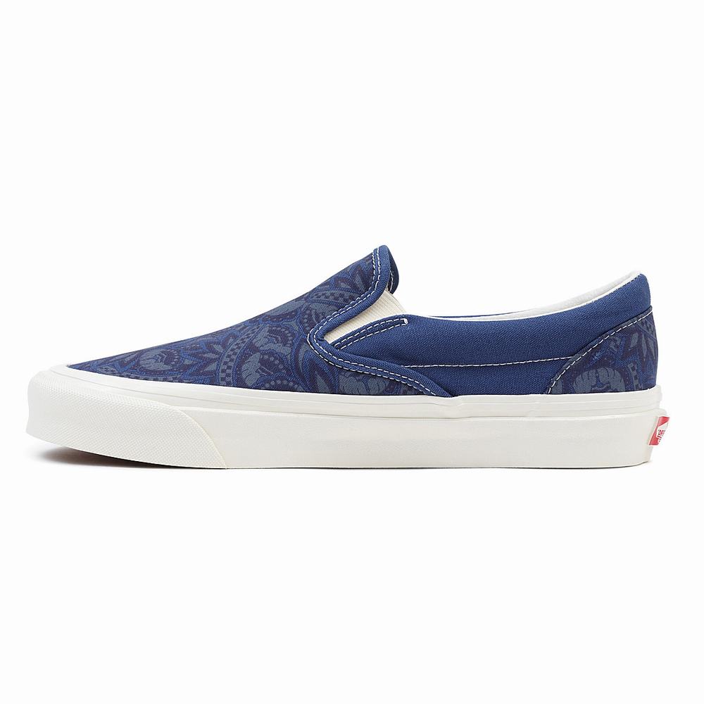 Men's Vans Anaheim Factory Classic Slip-On 98 Dx Slip On Shoes Navy | USA39045