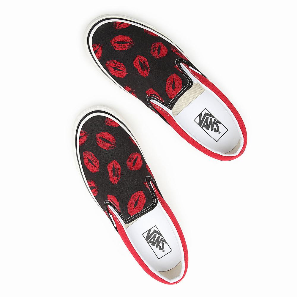 Men's Vans Anaheim Factory Classic Slip-On 98 Dx Slip On Shoes Black / Red | USA92514