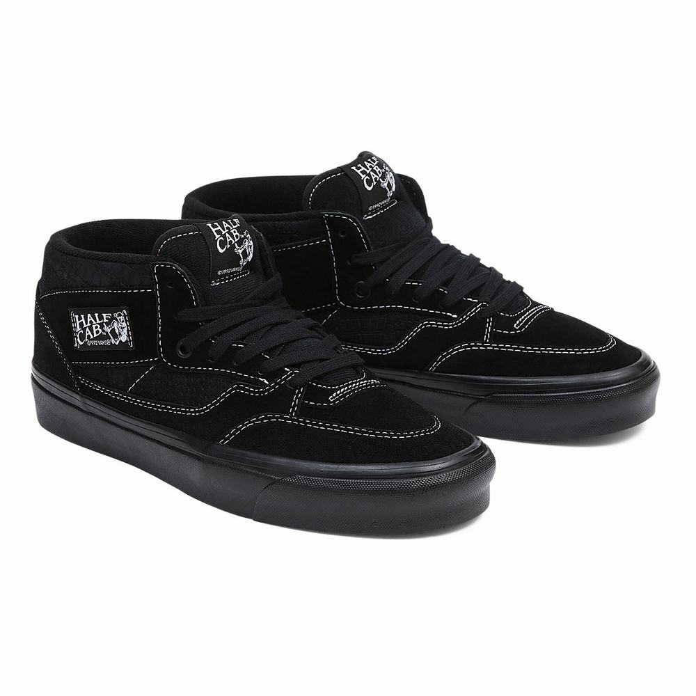 Men\'s Vans Anaheim Factory Half Cab 33 DX Sneakers Black | USA24891