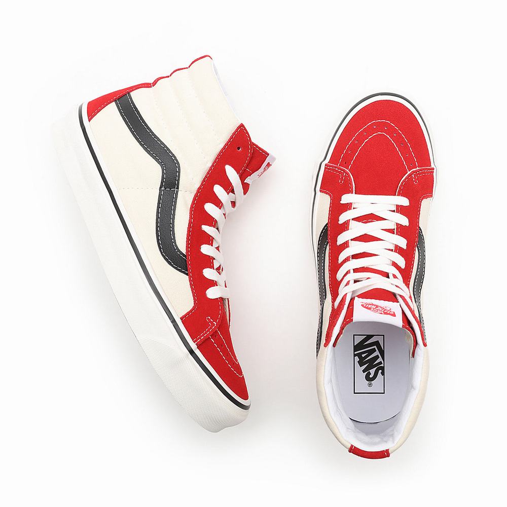 Men's Vans Anaheim Factory Sk8-Hi 38 DX Sneakers Red / White | USA24075