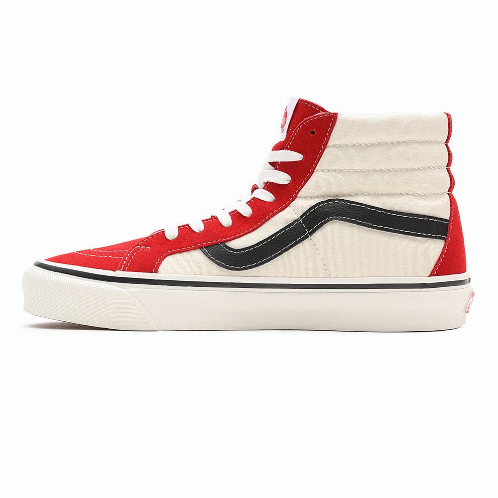 Men's Vans Anaheim Factory Sk8-Hi 38 DX Sneakers Red / White | USA24075