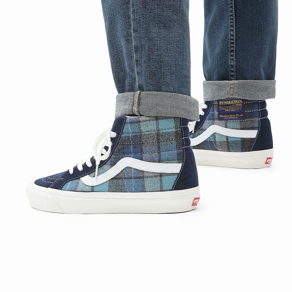 Men's Vans Anaheim Factory Sk8-Hi 38 DX Sneakers Blue | USA68271