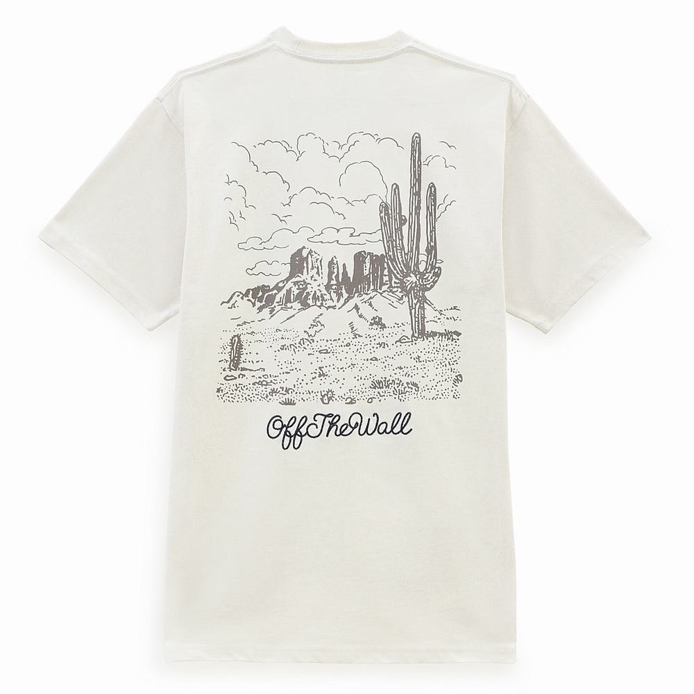 Men's Vans Anaheim Scenic T Shirts White | USA05396