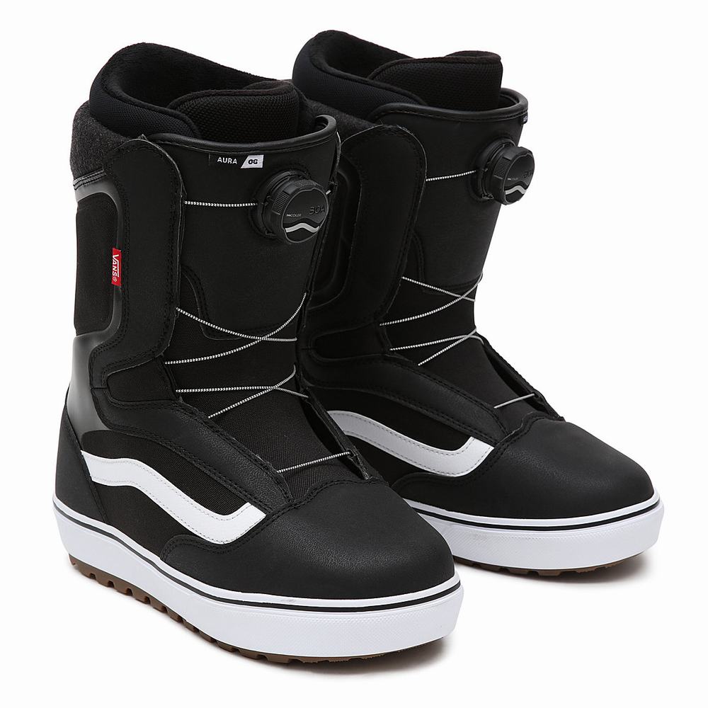 Men\'s Vans Aura OG Snowboard Boots Black | USA21537