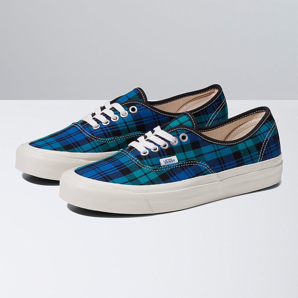 Men\'s Vans Authentic 44 DX Sneakers Blue / Green | USA79605