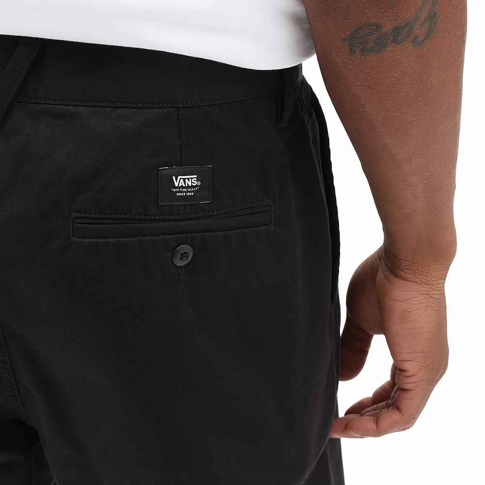 Men's Vans Authentic Chino Baggy Pants Black | USA52031