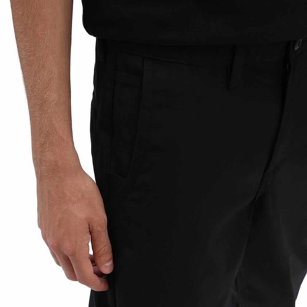 Men's Vans Authentic Chino Glide Relaxtaper Pants Black | USA71934