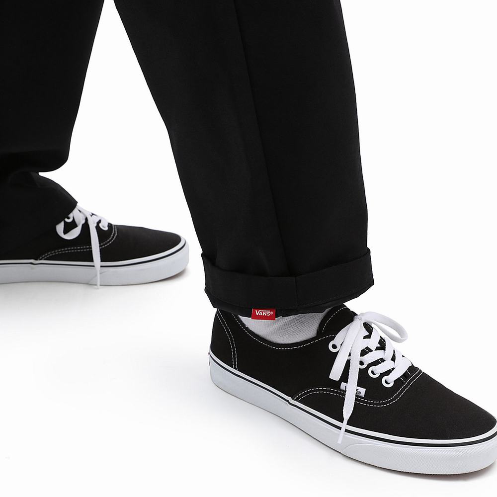 Men's Vans Authentic Chino Glide Relaxtaper Pants Black | USA71934