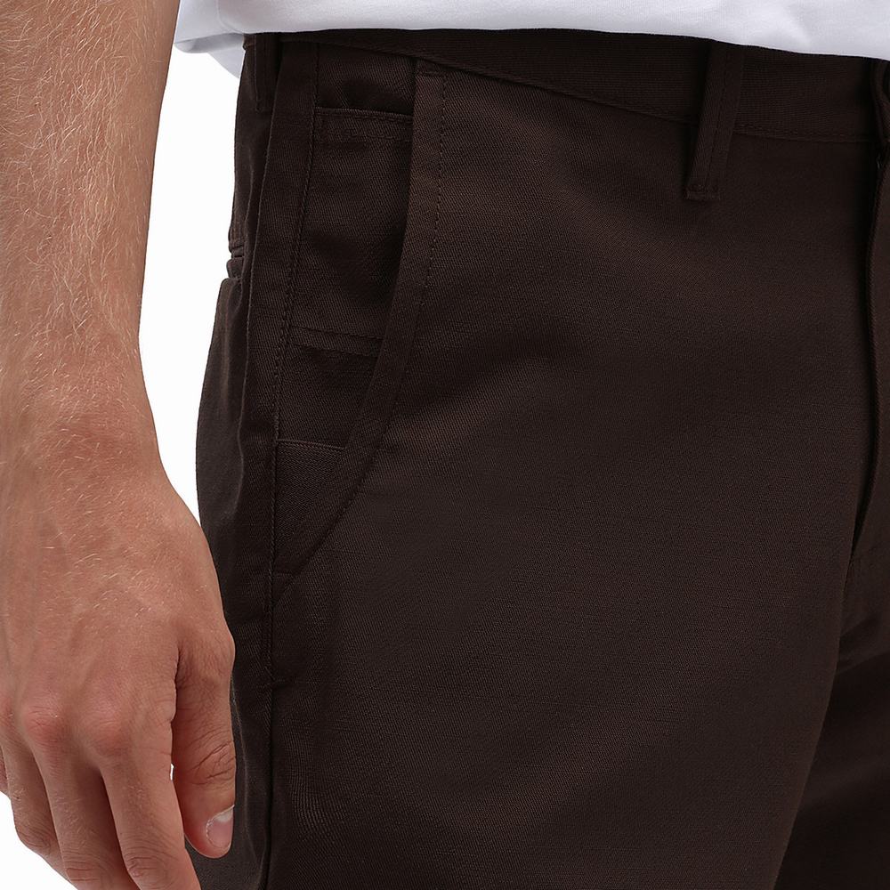 Men's Vans Authentic Chino Glide Relaxtaper Pants Brown | USA80413