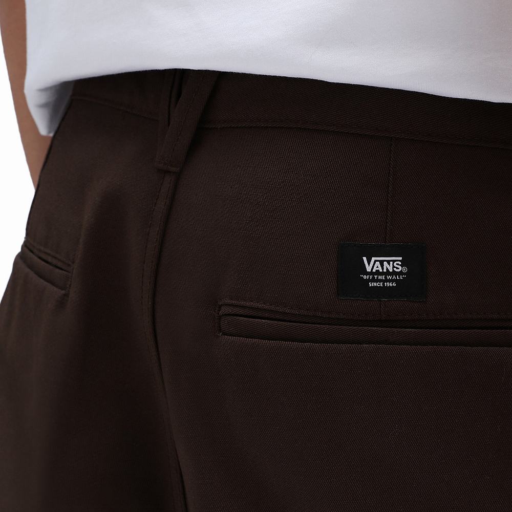 Men's Vans Authentic Chino Glide Relaxtaper Pants Brown | USA80413