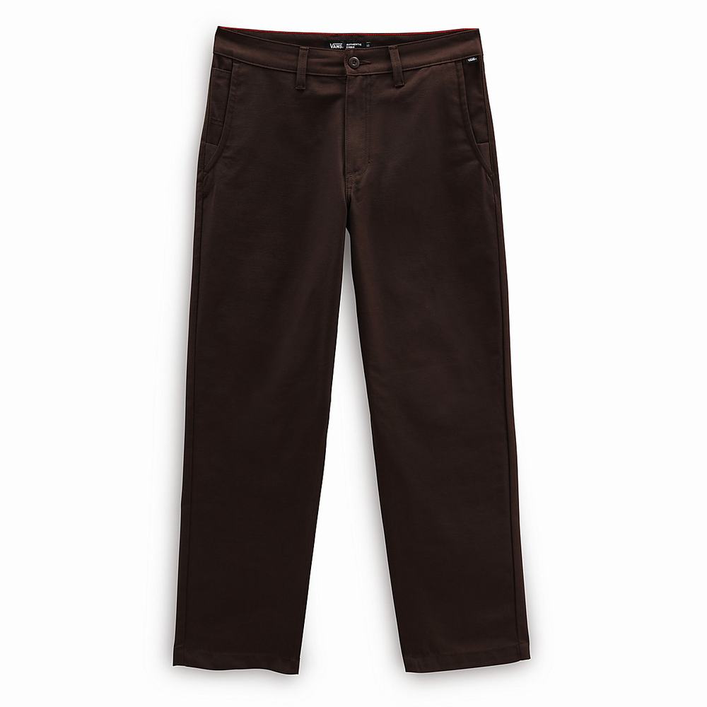 Men's Vans Authentic Chino Glide Relaxtaper Pants Brown | USA80413