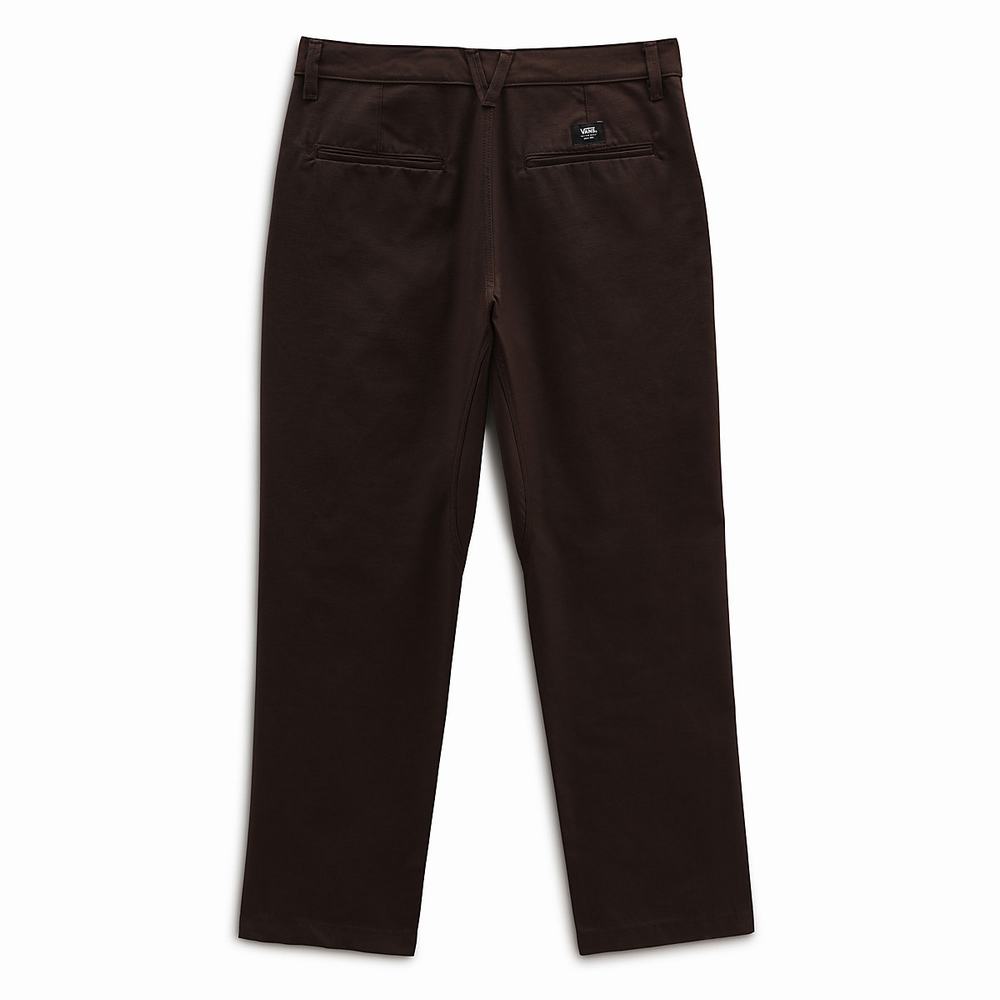 Men's Vans Authentic Chino Glide Relaxtaper Pants Brown | USA80413