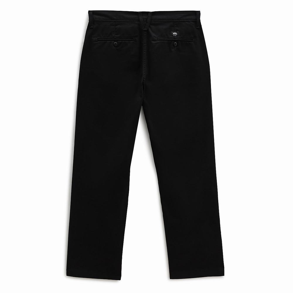 Men's Vans Authentic Chino Loose Pants Black | USA26910