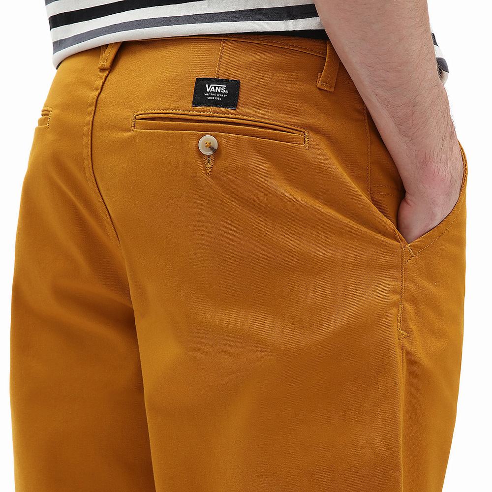 Men's Vans Authentic Chino Loose Pants Orange | USA13625