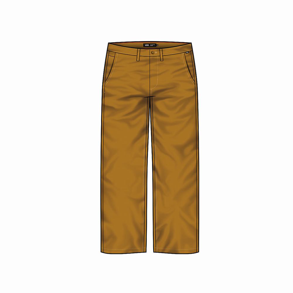 Men's Vans Authentic Chino Loose Pants Orange | USA13625