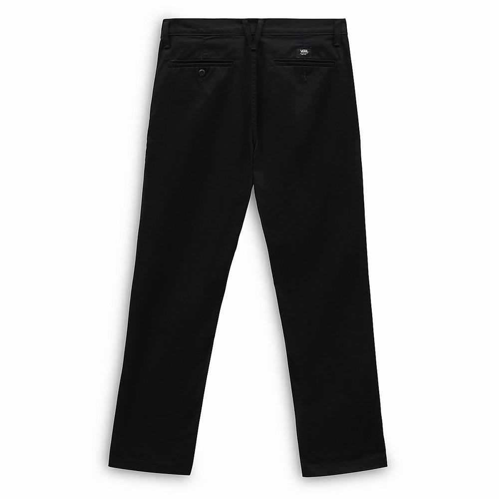 Men's Vans Authentic Chino Relaxed Pants Black | USA63174