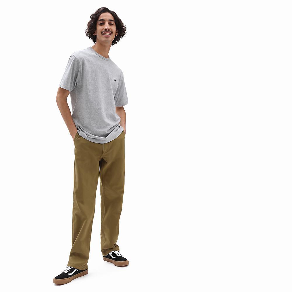 Men's Vans Authentic Chino Relaxed Pants Beige | USA93254