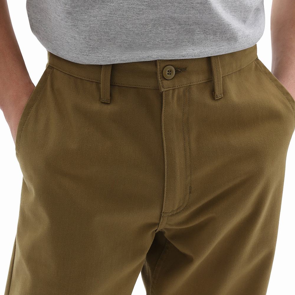 Men's Vans Authentic Chino Relaxed Pants Beige | USA93254