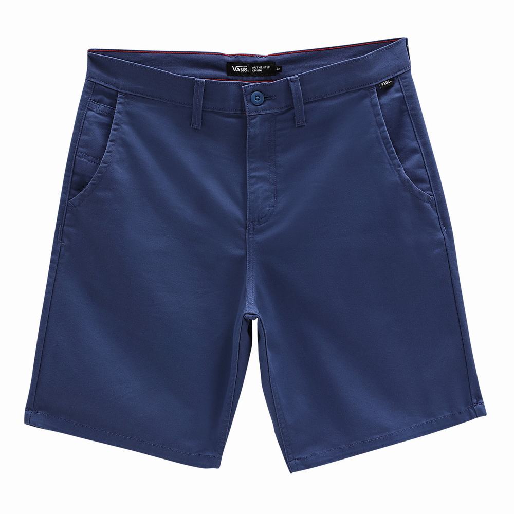 Men's Vans Authentic Chino Relaxed Shorts Blue | USA03479