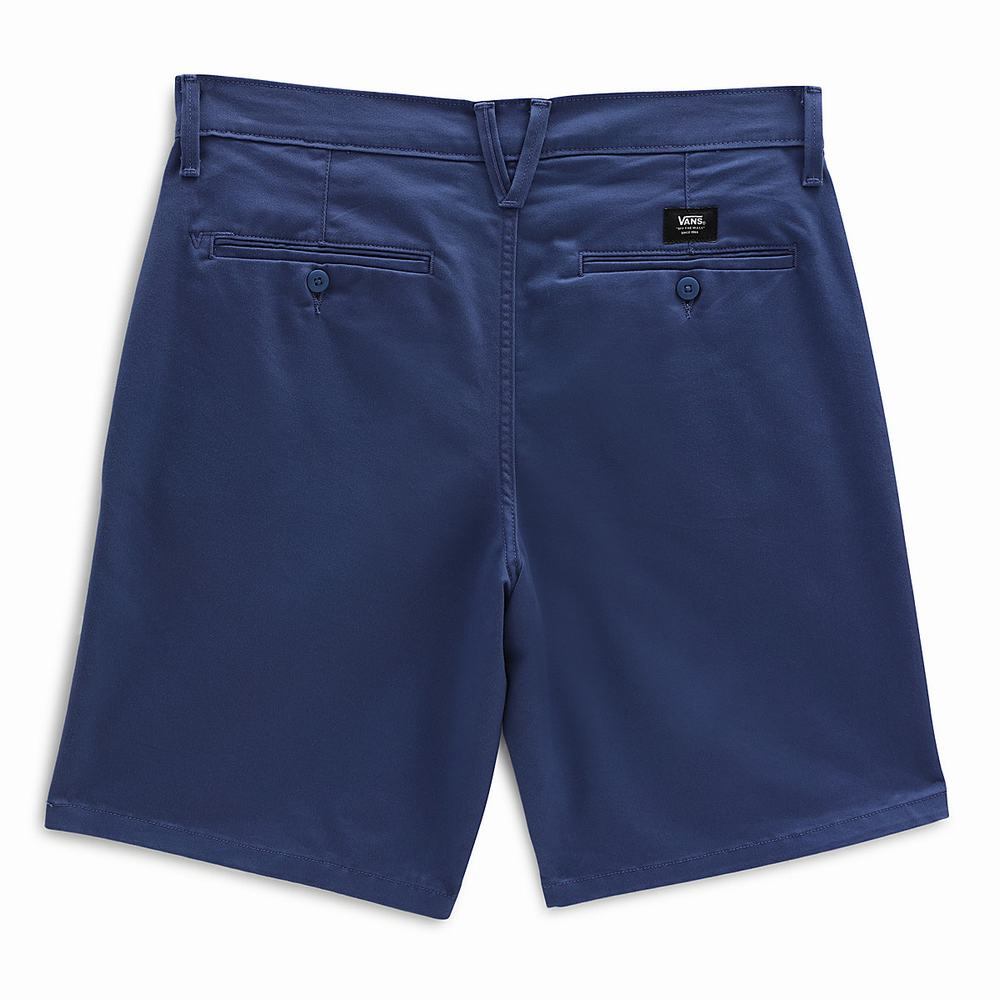 Men's Vans Authentic Chino Relaxed Shorts Blue | USA03479