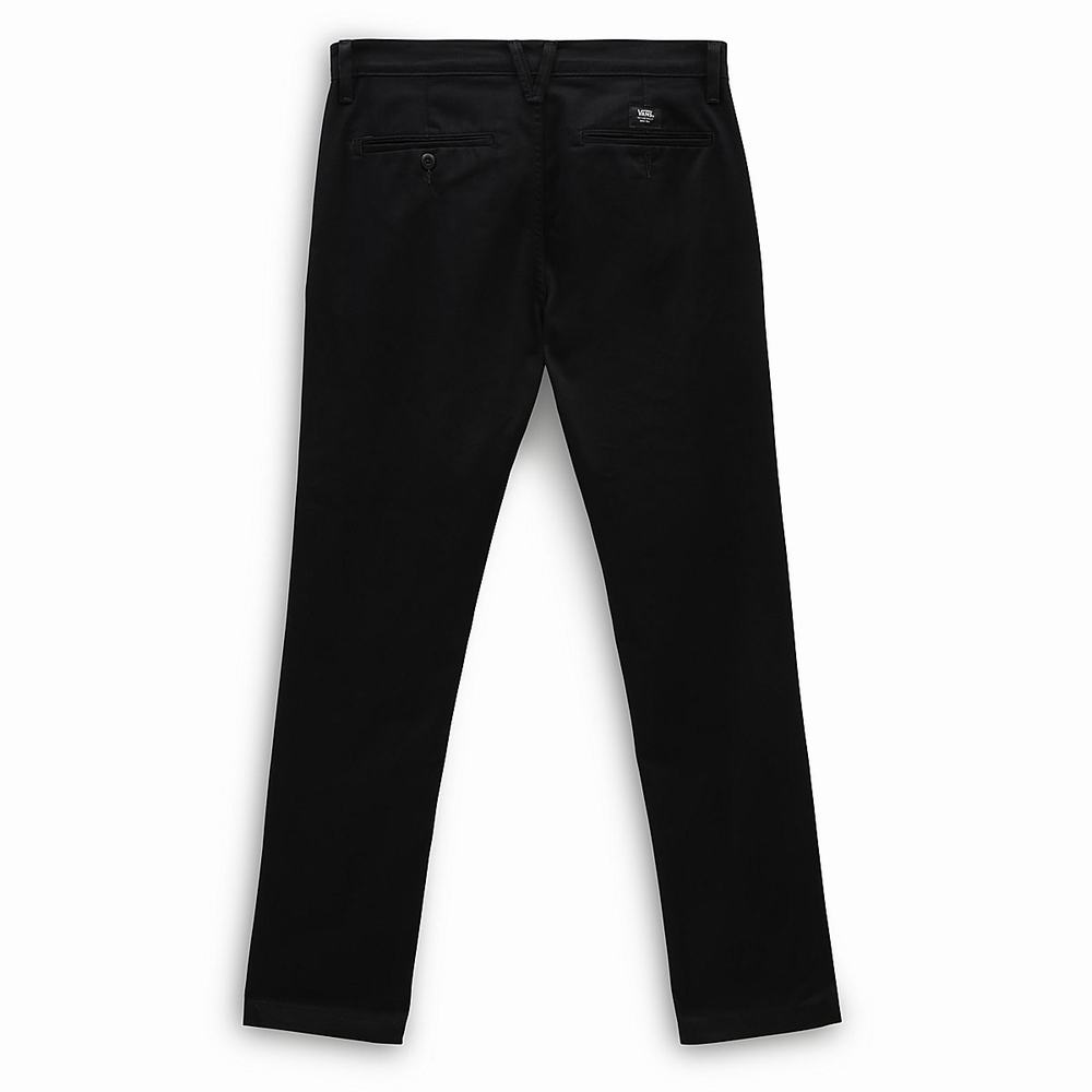 Men's Vans Authentic Chino Slim Pants Black | USA45107