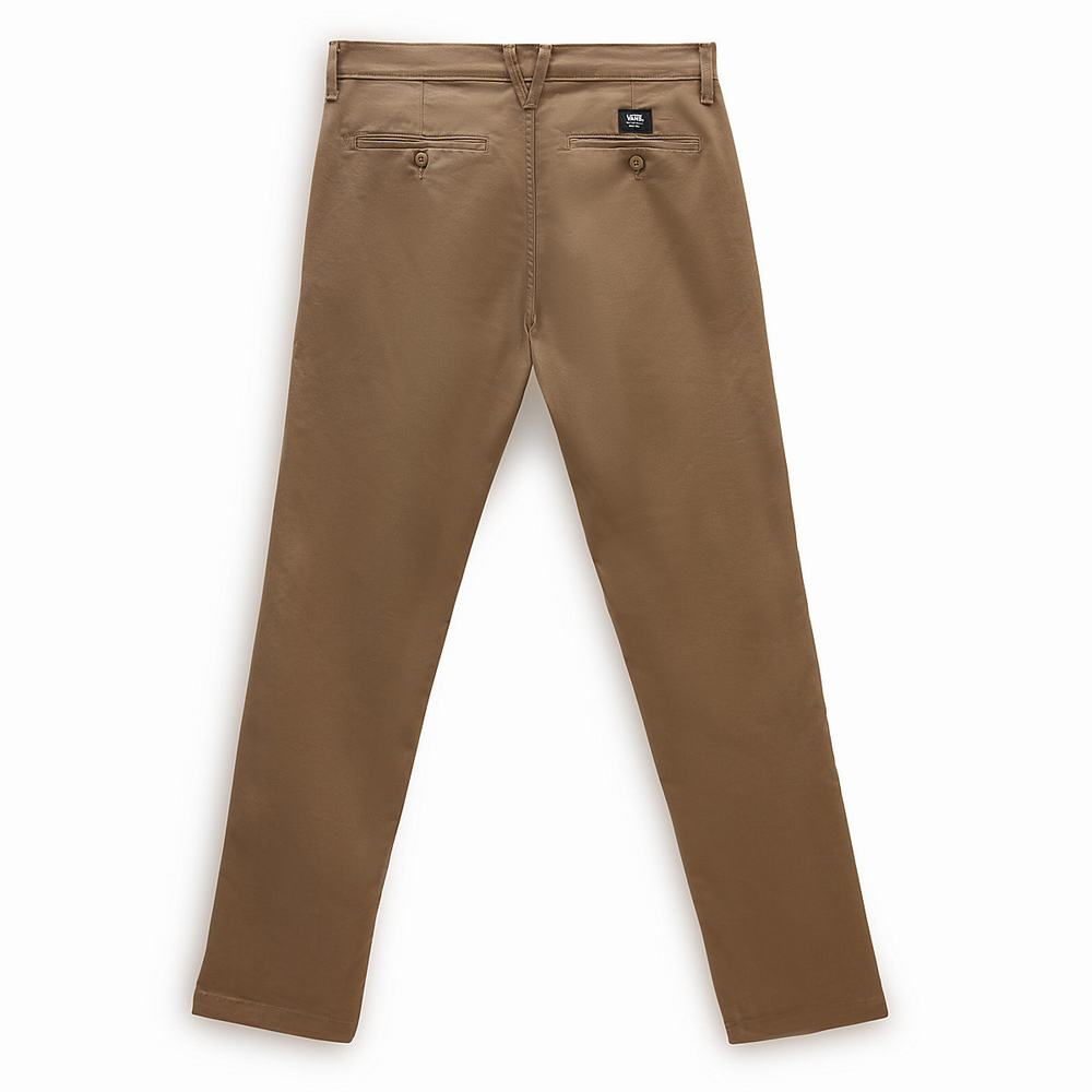 Men's Vans Authentic Chino Slim Pants Brown | USA75934