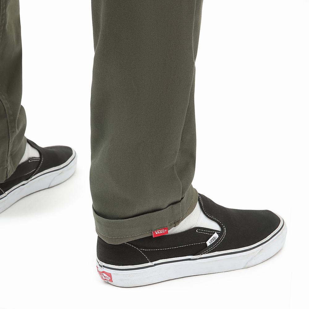 Men's Vans Authentic Chino Slim Pants Green | USA07631