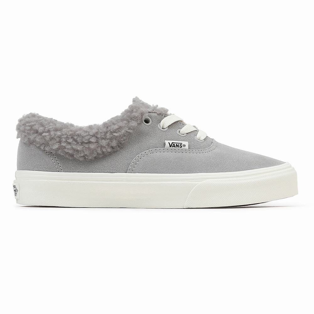 Men's Vans Authentic Sherpa Sneakers Grey | USA46837