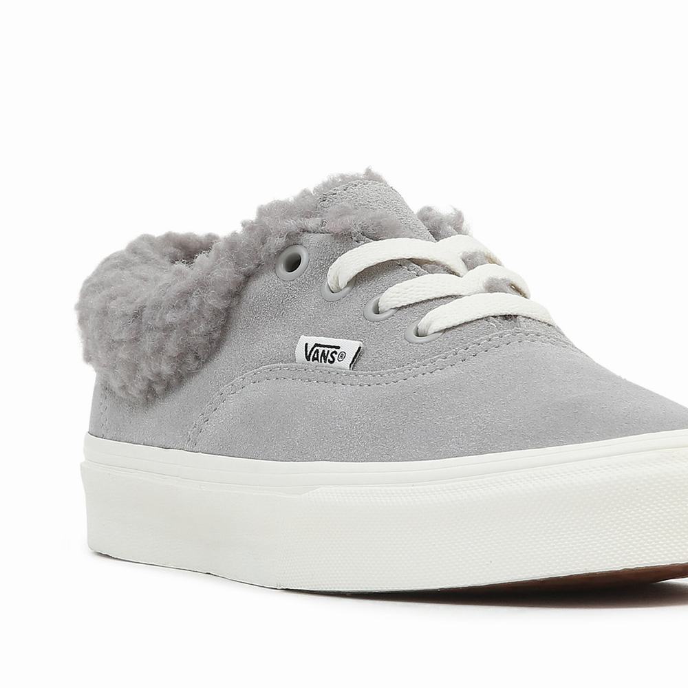 Men's Vans Authentic Sherpa Sneakers Grey | USA46837