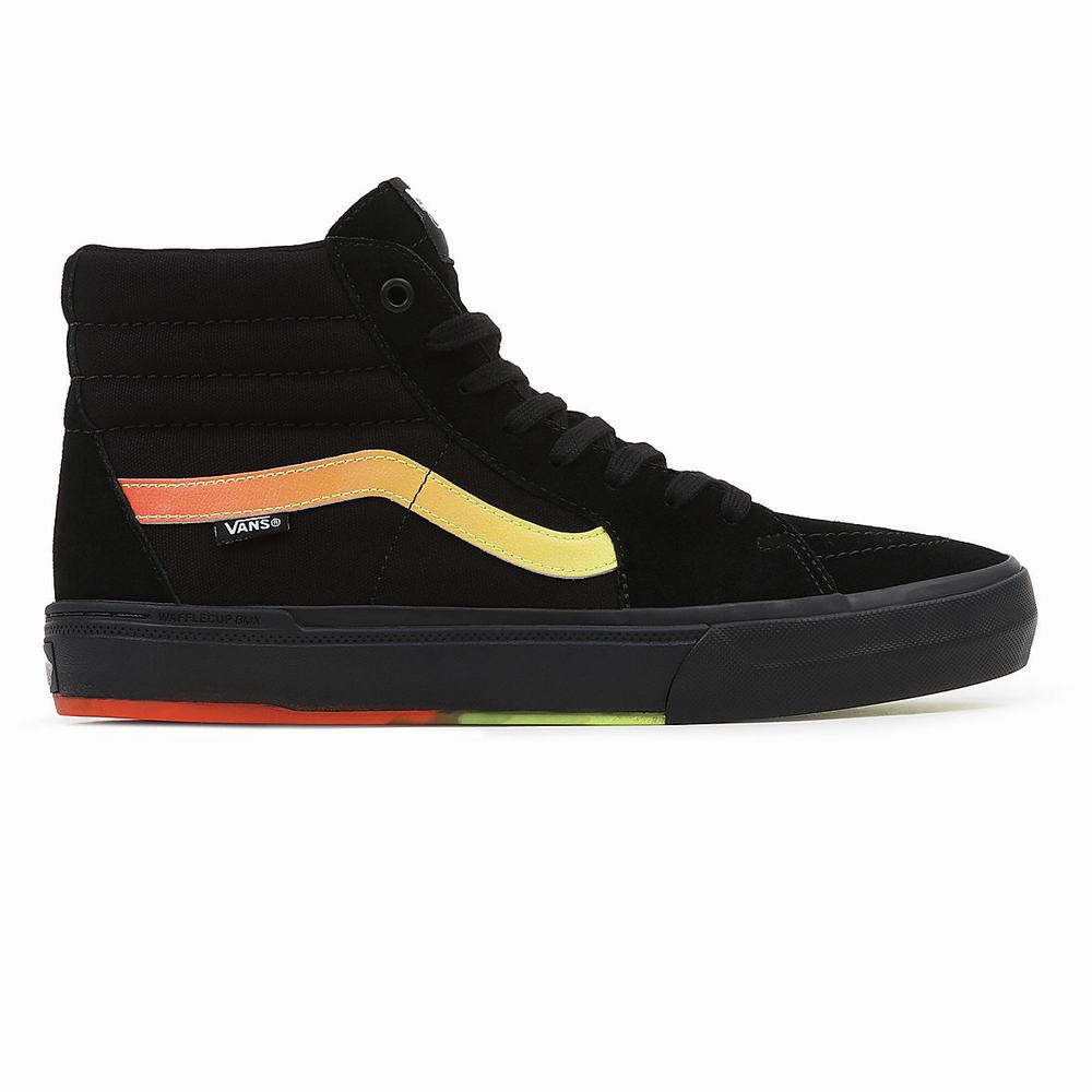 Men's Vans BMX Sk8-Hi Sneakers Black / Orange | USA76584