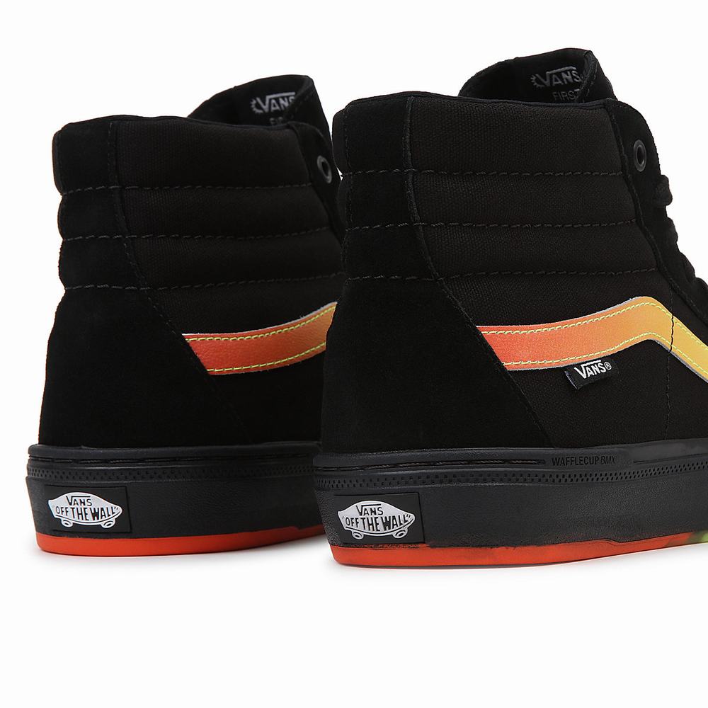 Men's Vans BMX Sk8-Hi Sneakers Black / Orange | USA76584