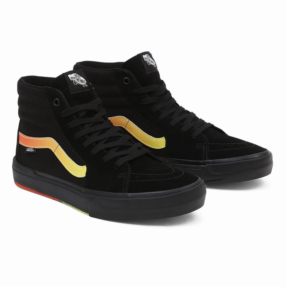 Men\'s Vans BMX Sk8-Hi Sneakers Black / Orange | USA76584