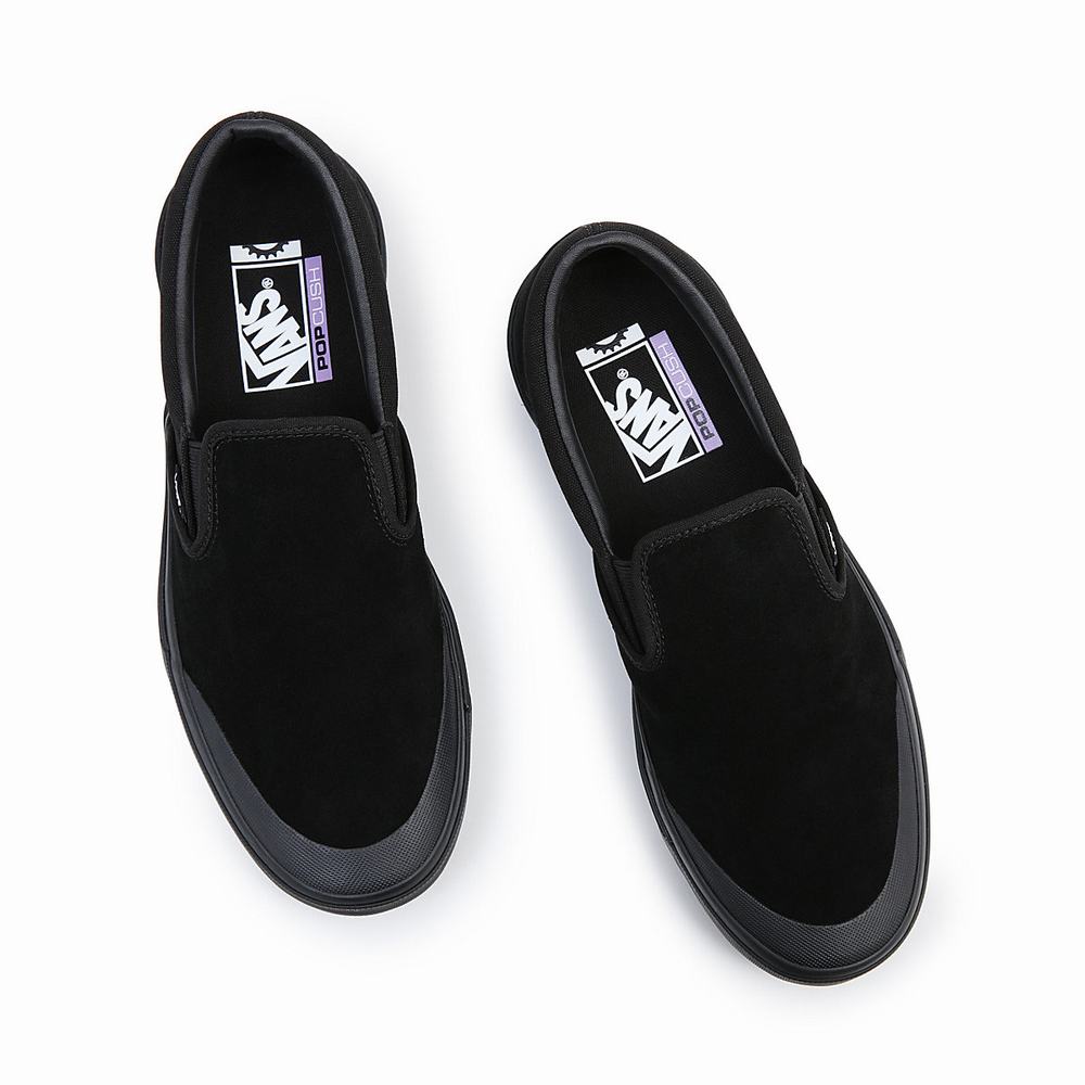 Men's Vans BMX Slip On Shoes Black | USA10785