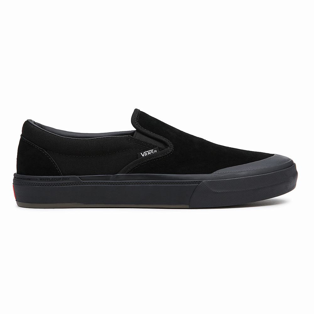 Men's Vans BMX Slip On Shoes Black | USA10785