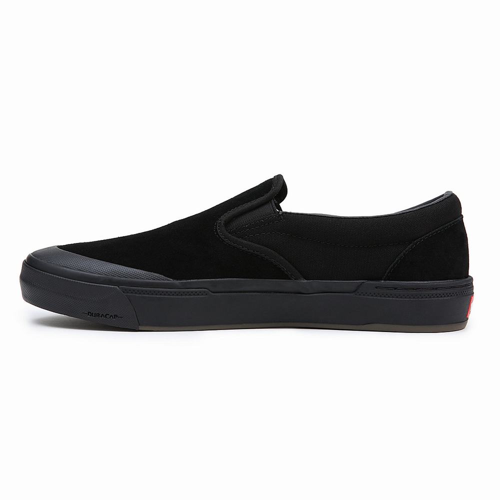 Men's Vans BMX Slip On Shoes Black | USA10785