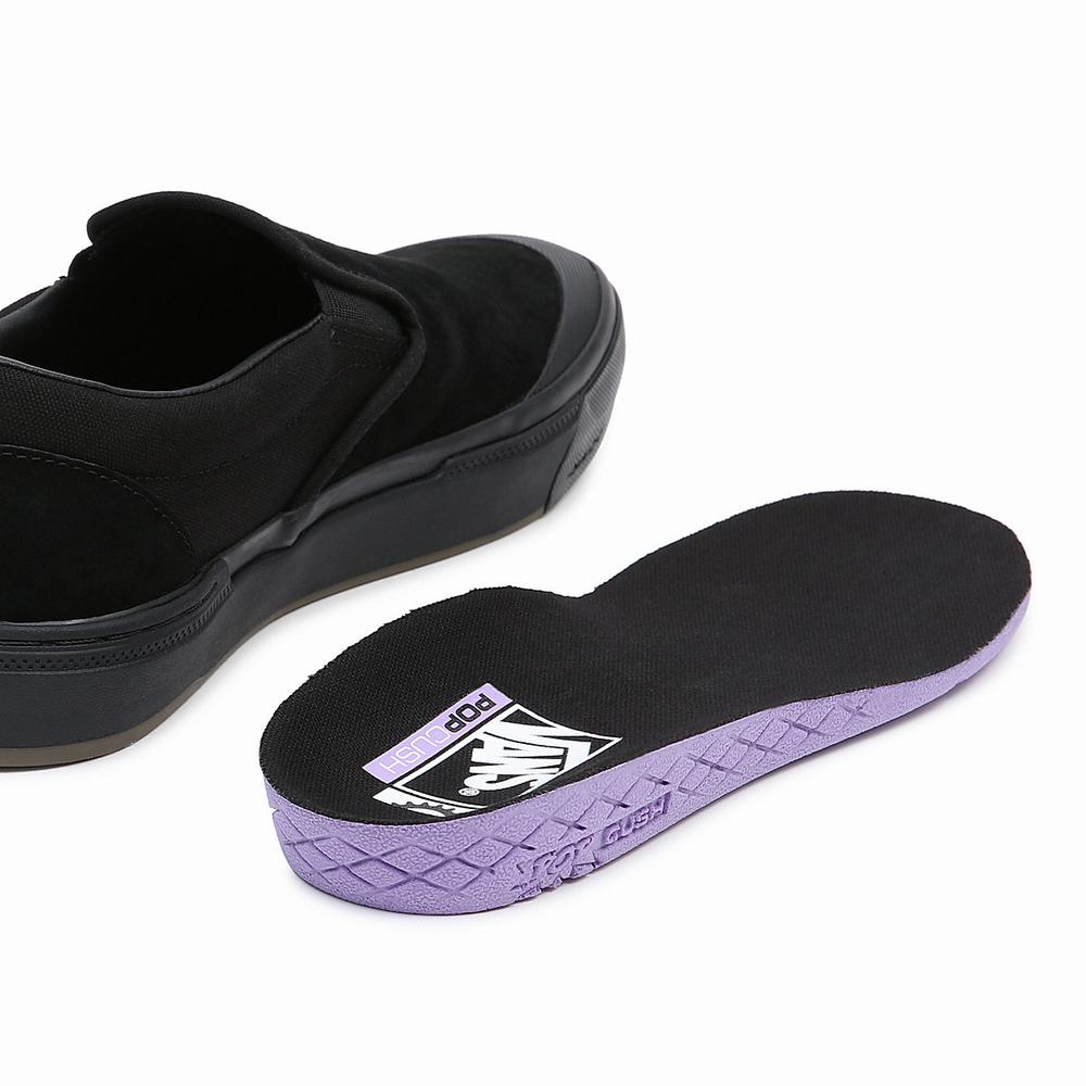 Men's Vans BMX Slip On Shoes Black | USA10785