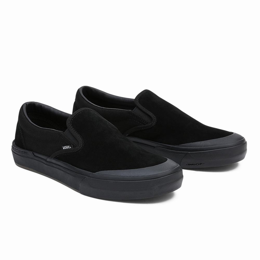 Men\'s Vans BMX Slip On Shoes Black | USA10785