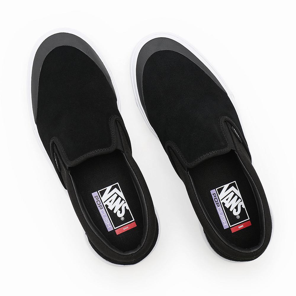 Men's Vans BMX Slip On Shoes Black | USA39860