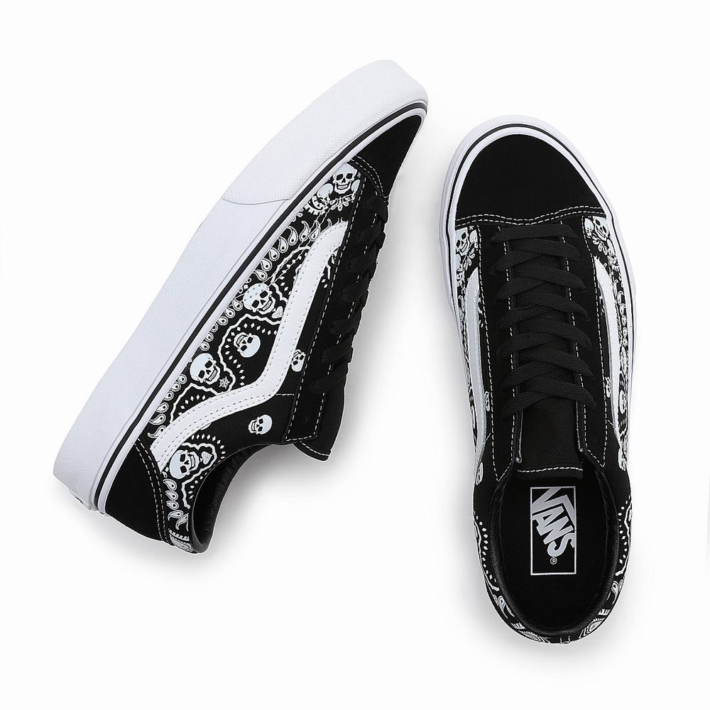 Men's Vans Bandana Style 36 Sneakers Black | USA38614