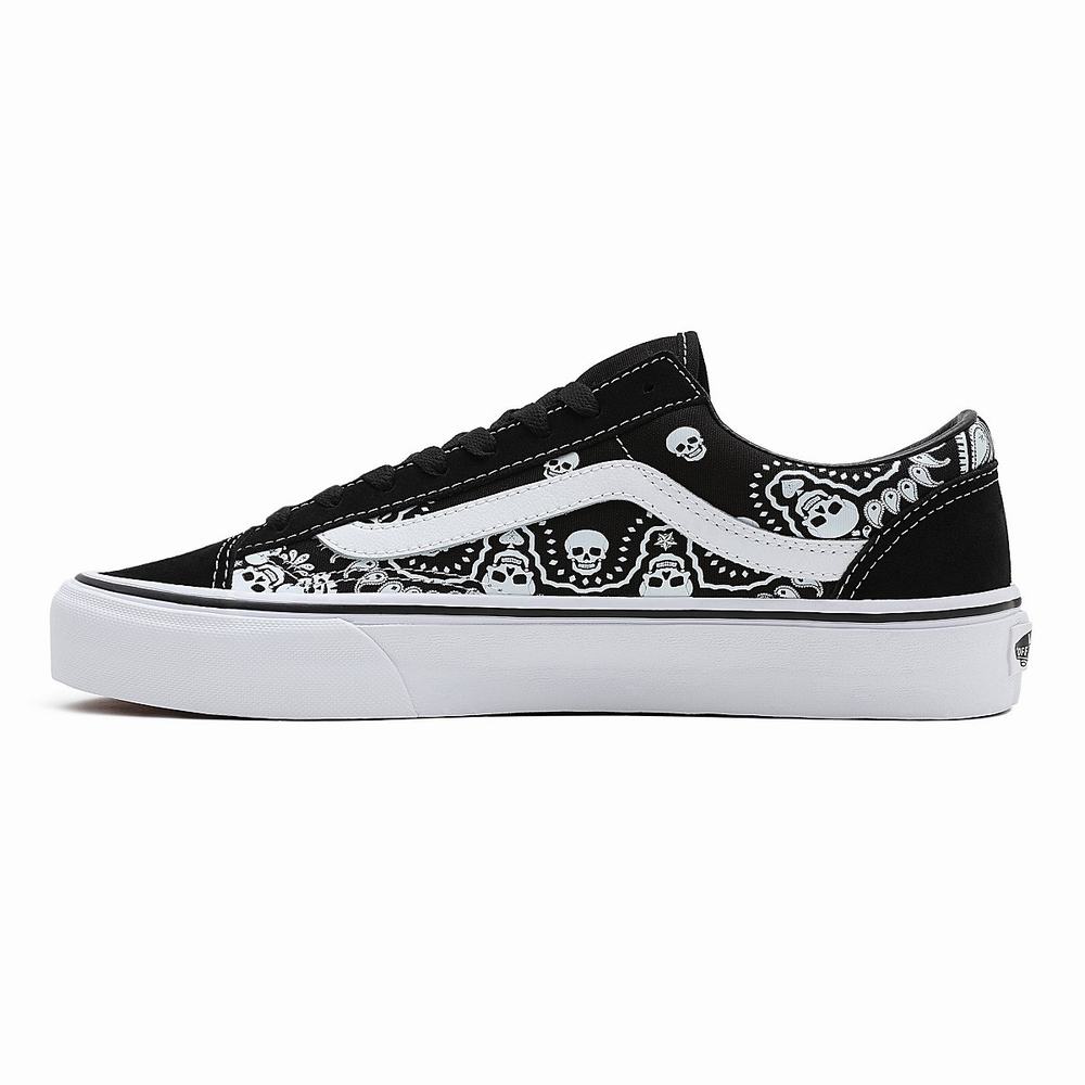 Men's Vans Bandana Style 36 Sneakers Black | USA38614