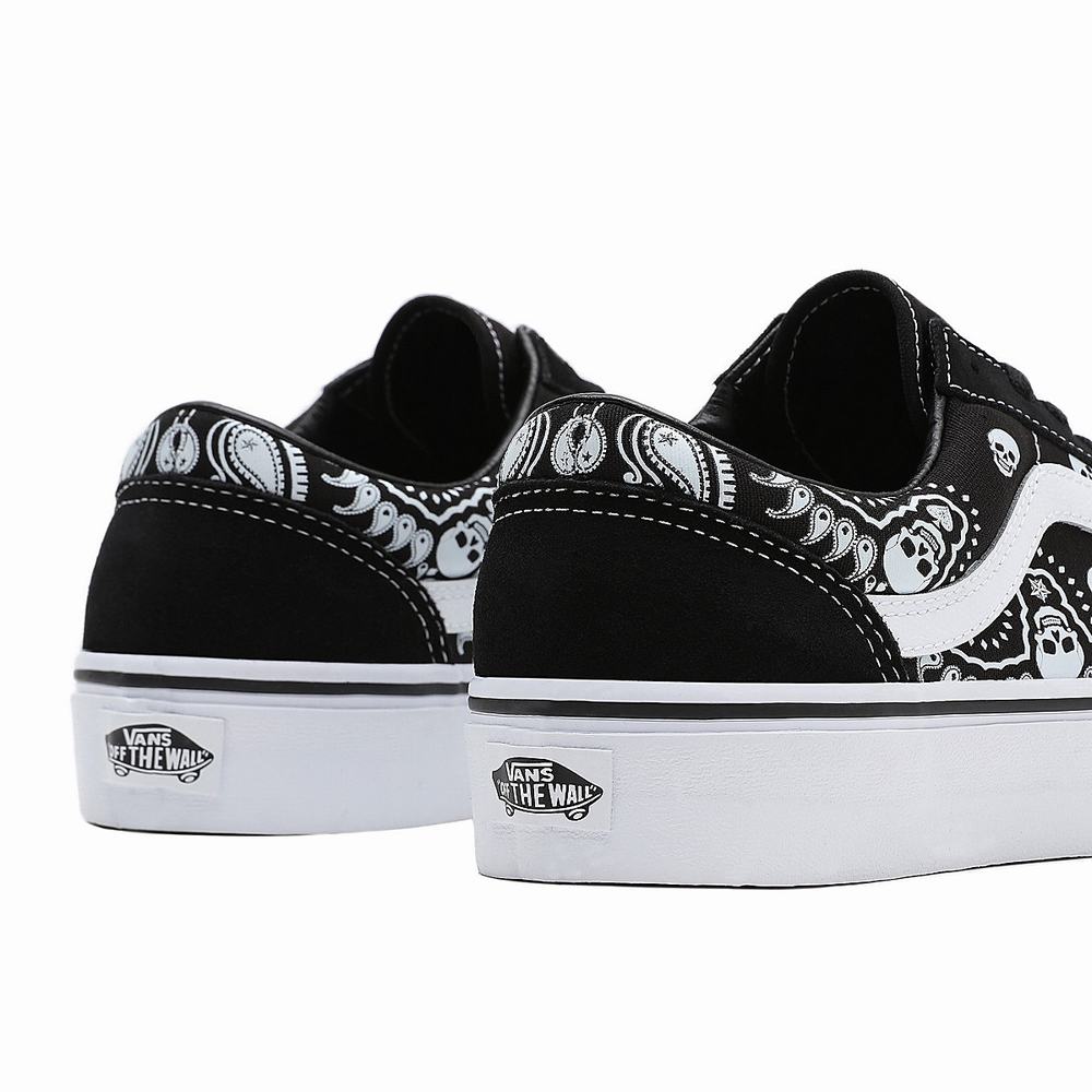 Men's Vans Bandana Style 36 Sneakers Black | USA38614