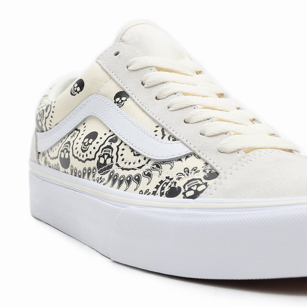 Men's Vans Bandana Style 36 Sneakers White | USA19260