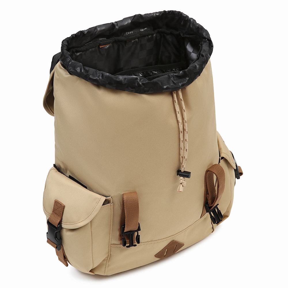 Men's Vans Basecamp Backpacks Beige | USA51708