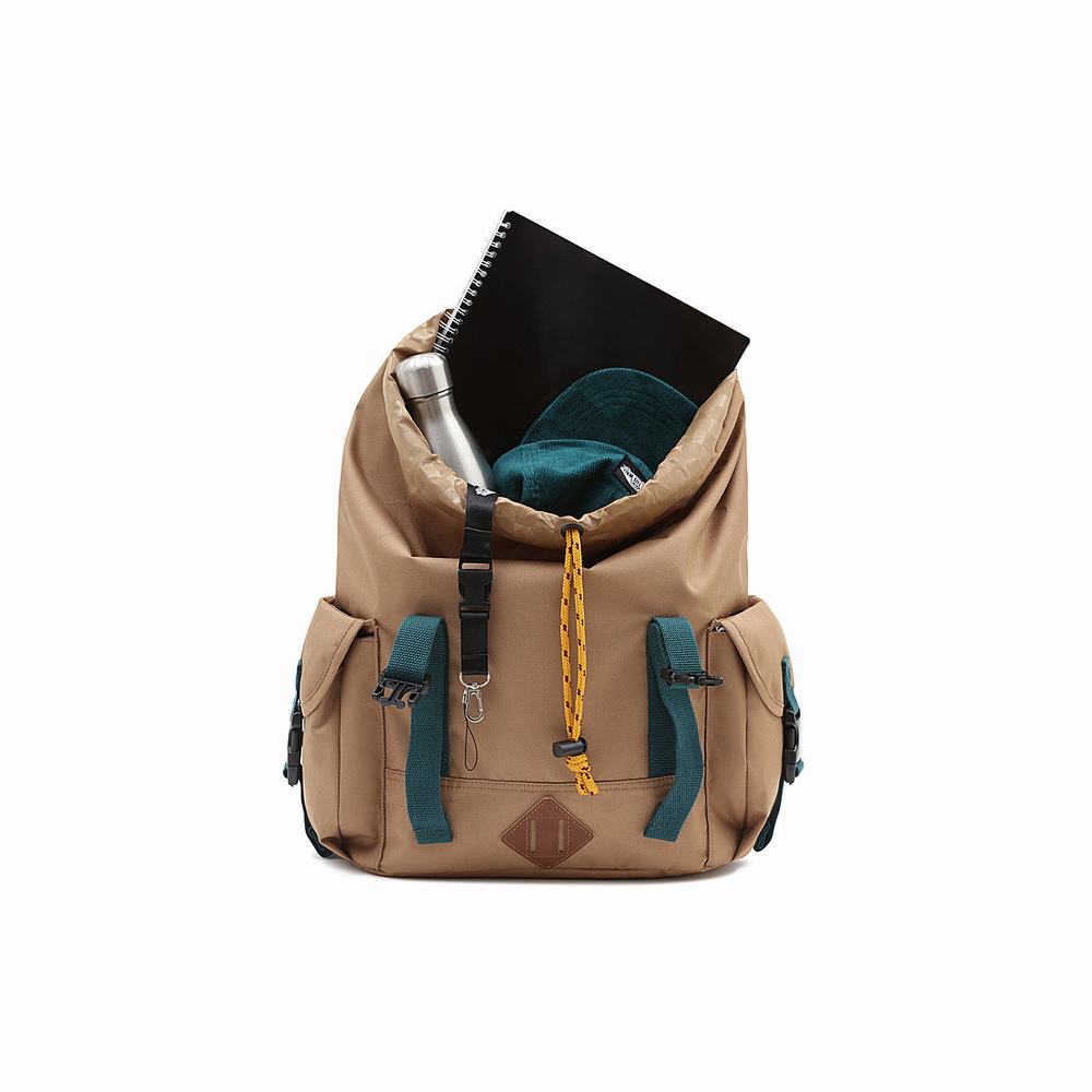 Men's Vans Basecamp Backpacks Brown | USA19607