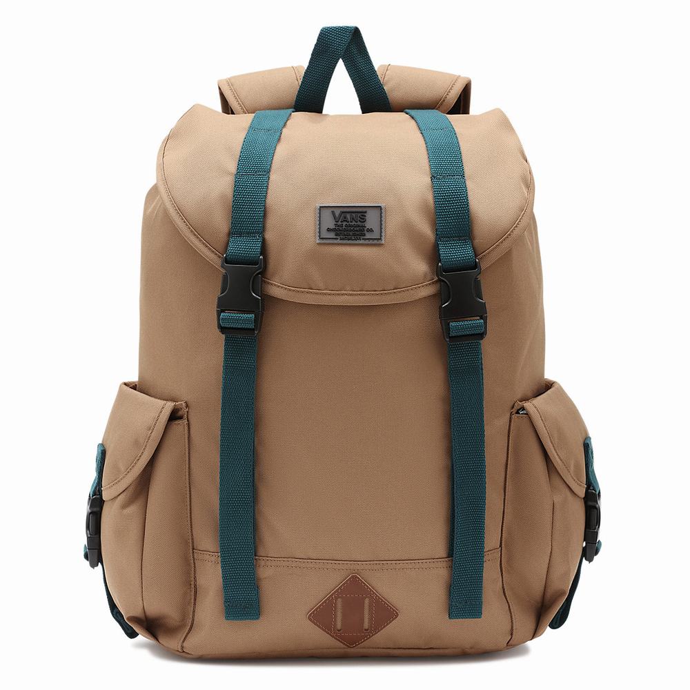 Men\'s Vans Basecamp Backpacks Brown | USA19607